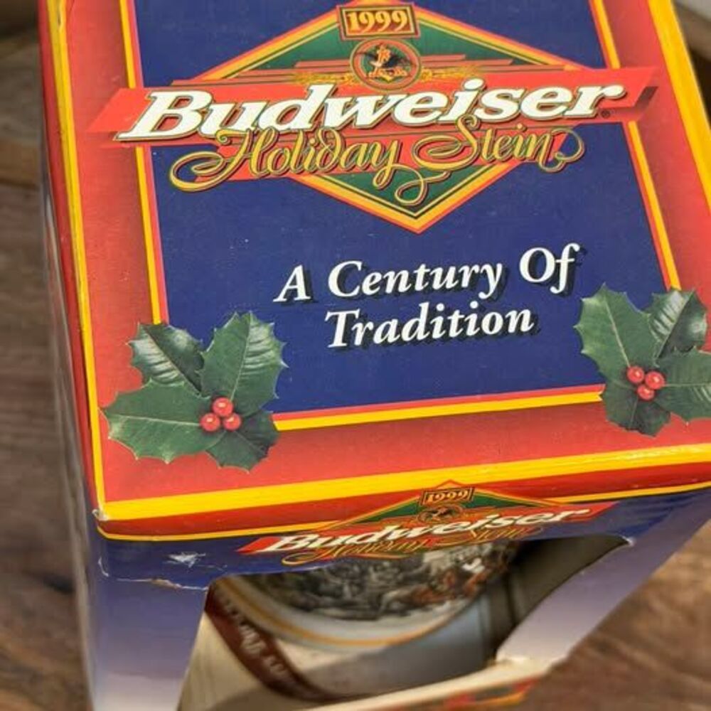 1999 Budweiser Holiday Stein "A Century of Tradition"